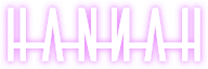 H-A-N-N-A-H Logo in Turbulent Velocity colour